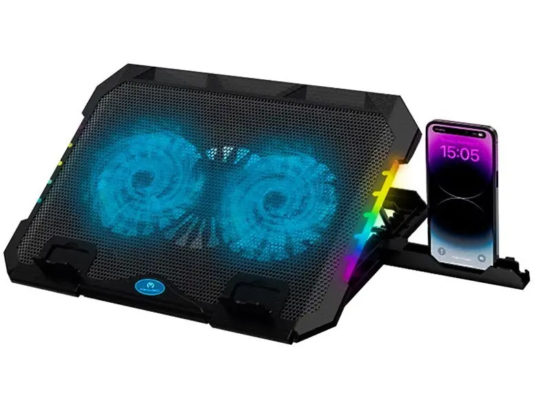 پایه خنک کننده 2 فن RGB لپ تاپ Mikuso مدل NCP-218 - تصویر محصول
