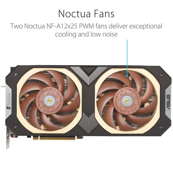 کارت گرافیک ایسوس ASUS GeForce RTX ۴۰۸۰ Noctua OC Edition ۱۶GB  - تصویر محصول 3